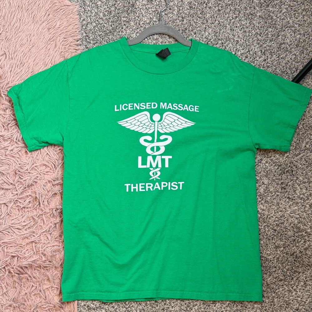 Gildan Green Licensed Massage Therapist Tee